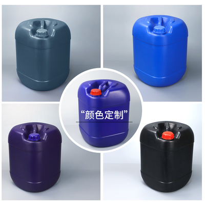 인감 파란색 25 리터 사각 배럴 스태킹 액체 HDPE 플라스틱 물통