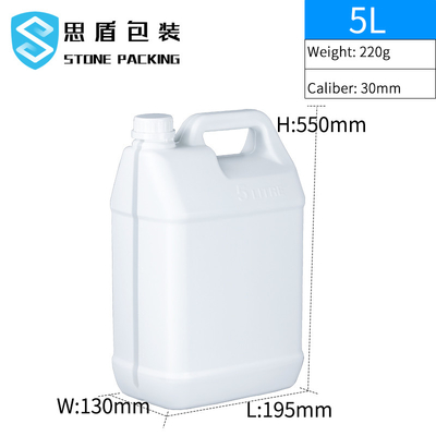 구경 30 밀리미터 HDPE 플라스틱 병 5L 플라스틱 드럼 220g