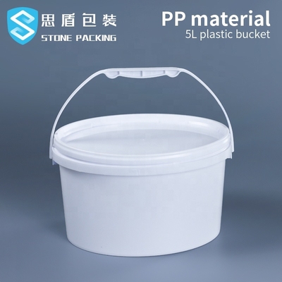 Lid 265*265mm과 달걀 모양 1 갤런 화학물 컨테이너 달걀 모양 라운드 버킷
