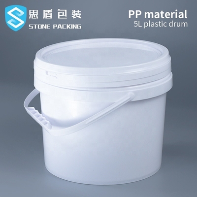 Dia 222 밀리미터 PP 백색 5l 화학은 플라스틱 컨테이너 360g를 둥글게 합니다