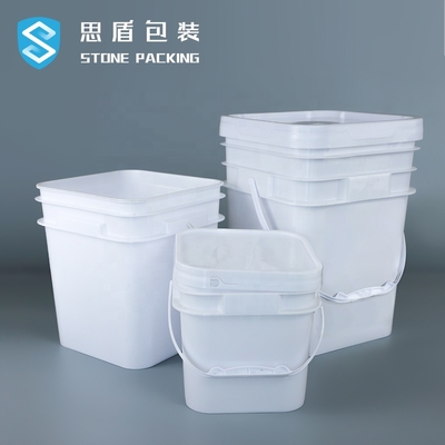 ISO 9001 5 갤런 화학물 컨테이너 하얀 버킷 141*103*120mm