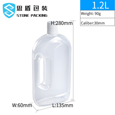 핸들과 투명한 1.2L 플라스틱 병