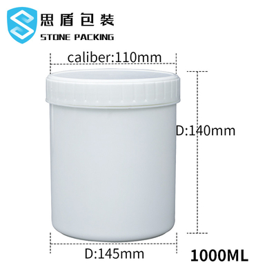 스크루 Lid OEM ODM과 하얀 검은 12*140mm 1L 플라스틱 항아리